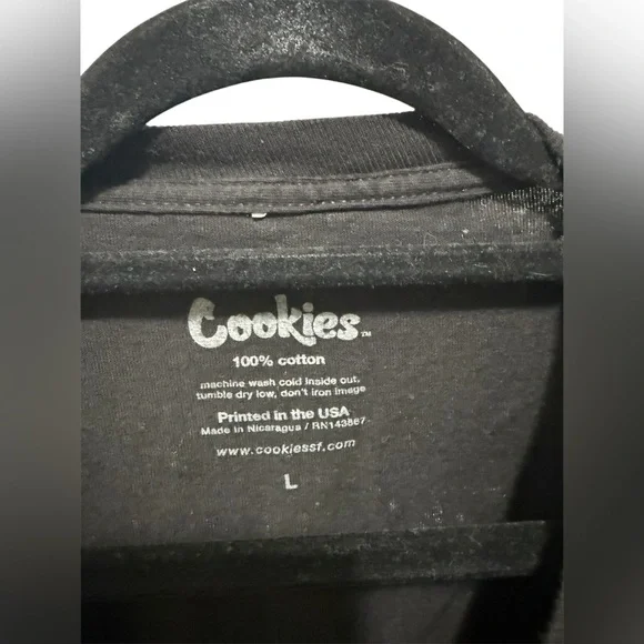 Black Long Sleeve Cookies Shirt - Picture 4 of 5